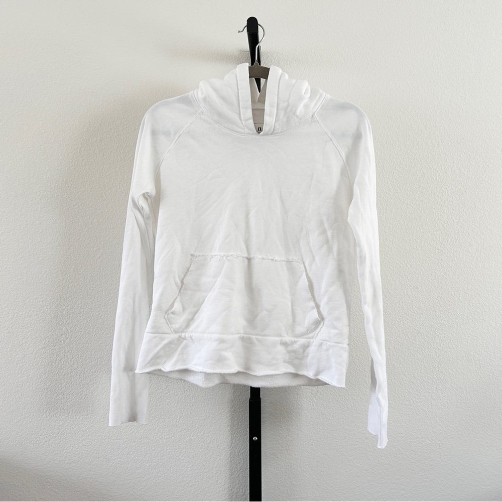 Frank & Eileen Pullover White Tee Lab Hoodie Raw Hem, Size XS, New